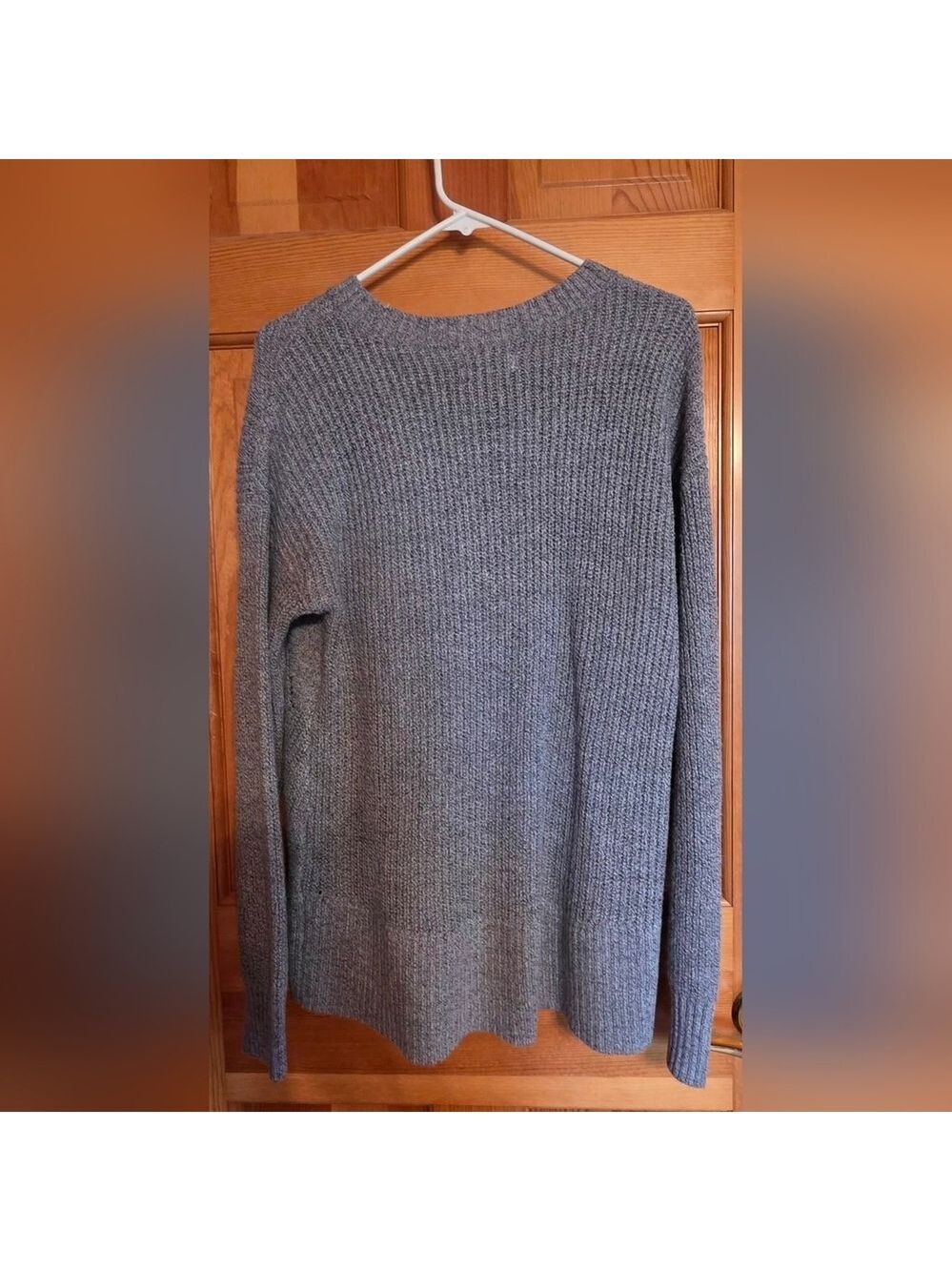 Sonoma Women's Gray Crewneck Knit Sweater - Picture 2 of 3
